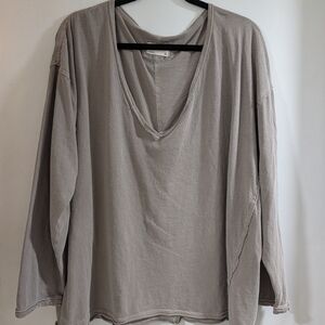 We The Free Taupe Long Sleeve Top
